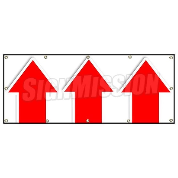 Signmission GIANT UP ARROW BANNER SIGN turn here sale follow directions straight B-120 Giant Up Arrow - main